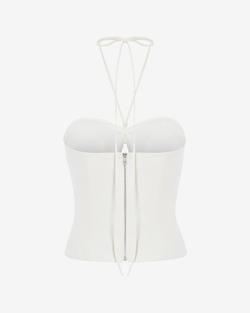 Топ корсетного типа из трикотажа со сборкой