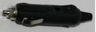 Штекер в прикуриватель длинный №2 черный с Индикацией  М5 160203м