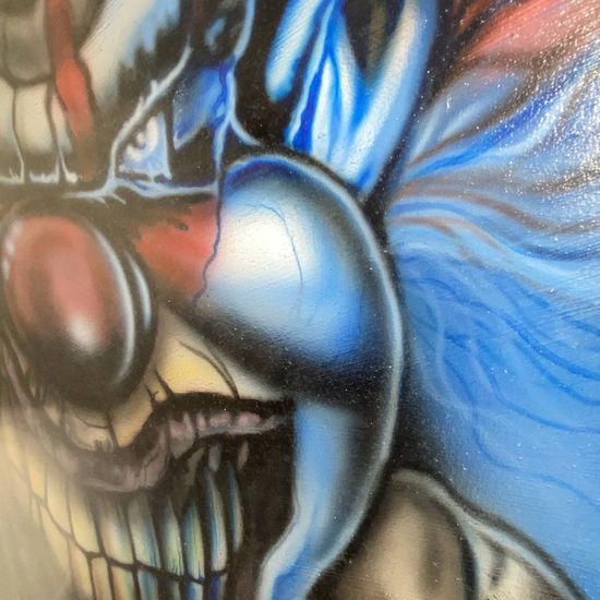 Картина авторская на холсте Злой клоун (60х60см)