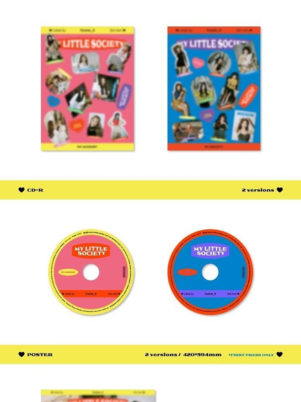 Альбом Fromis_9 - My Little Society 3rd Mini Album 2 Version SET