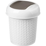 Контейнер для мусора Velvet круглый 1л (светло-серый)