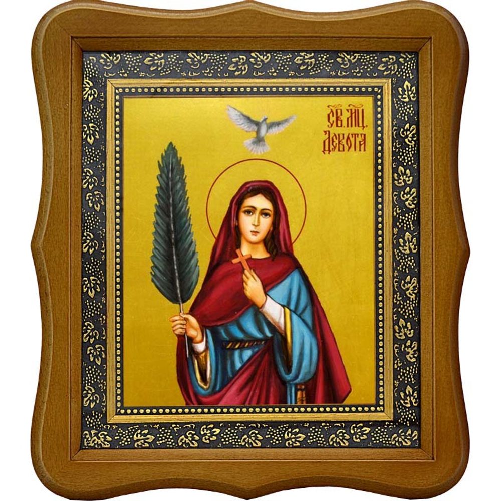 Девота Корсиканская святая дева мученица. Икона на холсте.