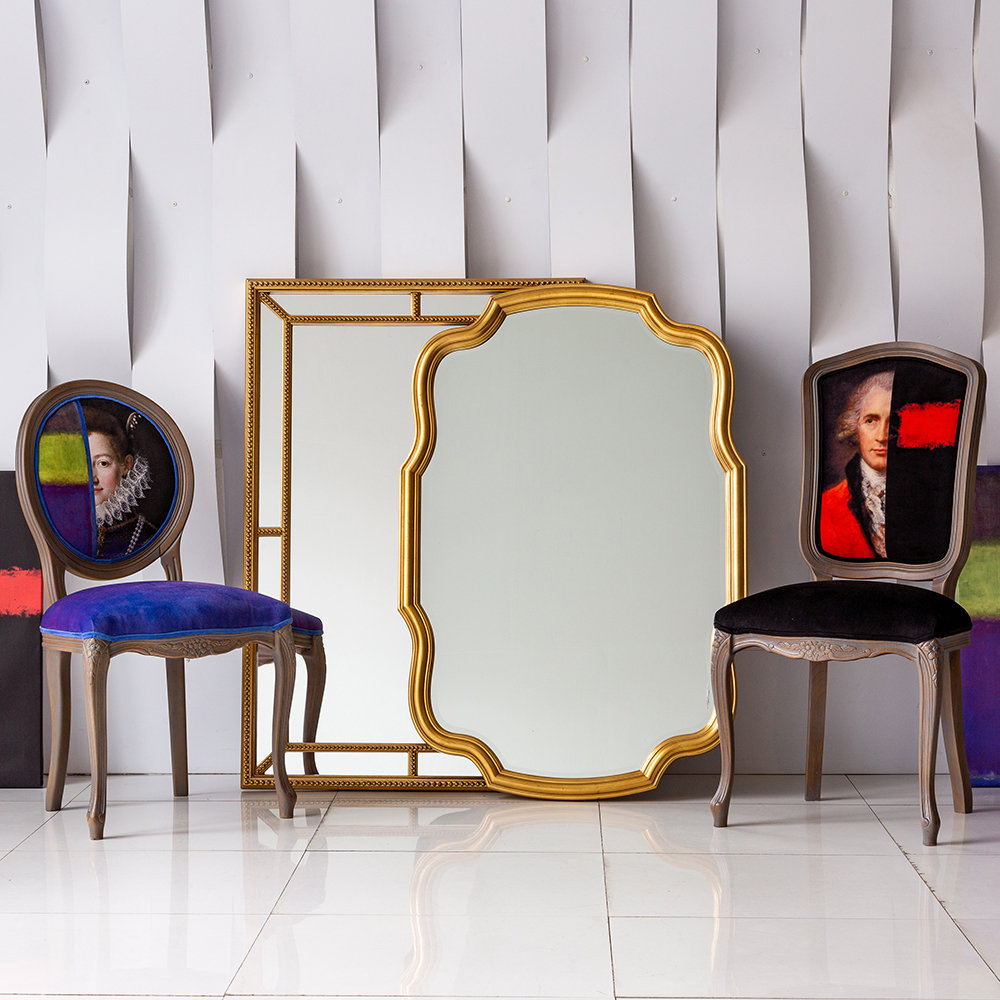 Зеркало настенное Объект мечты Тиль Голд