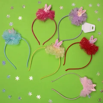 Ободок для волос детский «Little lady - Emily», микс 6 цветов, 6*3см