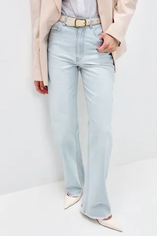 Джинсы Wide Leg голубого цвета