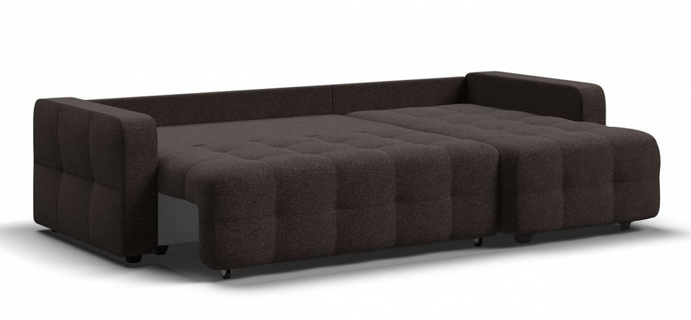 Угловой диван Денди Рогожка Мальмо шоколад