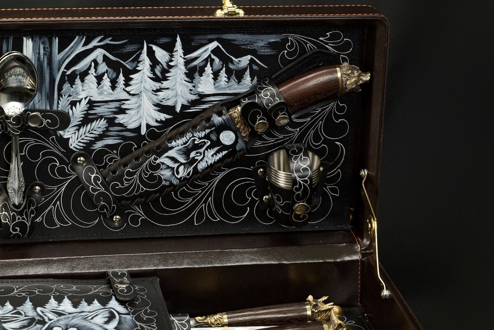 Подарочный набор для пикника в кейсе "Престиж"