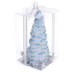 Свеча новогодняя «Пушистая елочка» 7*7*12см, Голубой