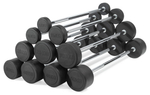 Штанга неразборная обрезиненная 10 кг. Прямой гриф. VictoryFit VF-DX4100