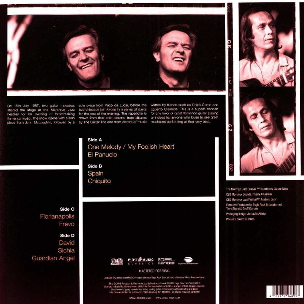Paco De Lucia & John McLaughlin / Live At Montreux 1987 (2LP)
