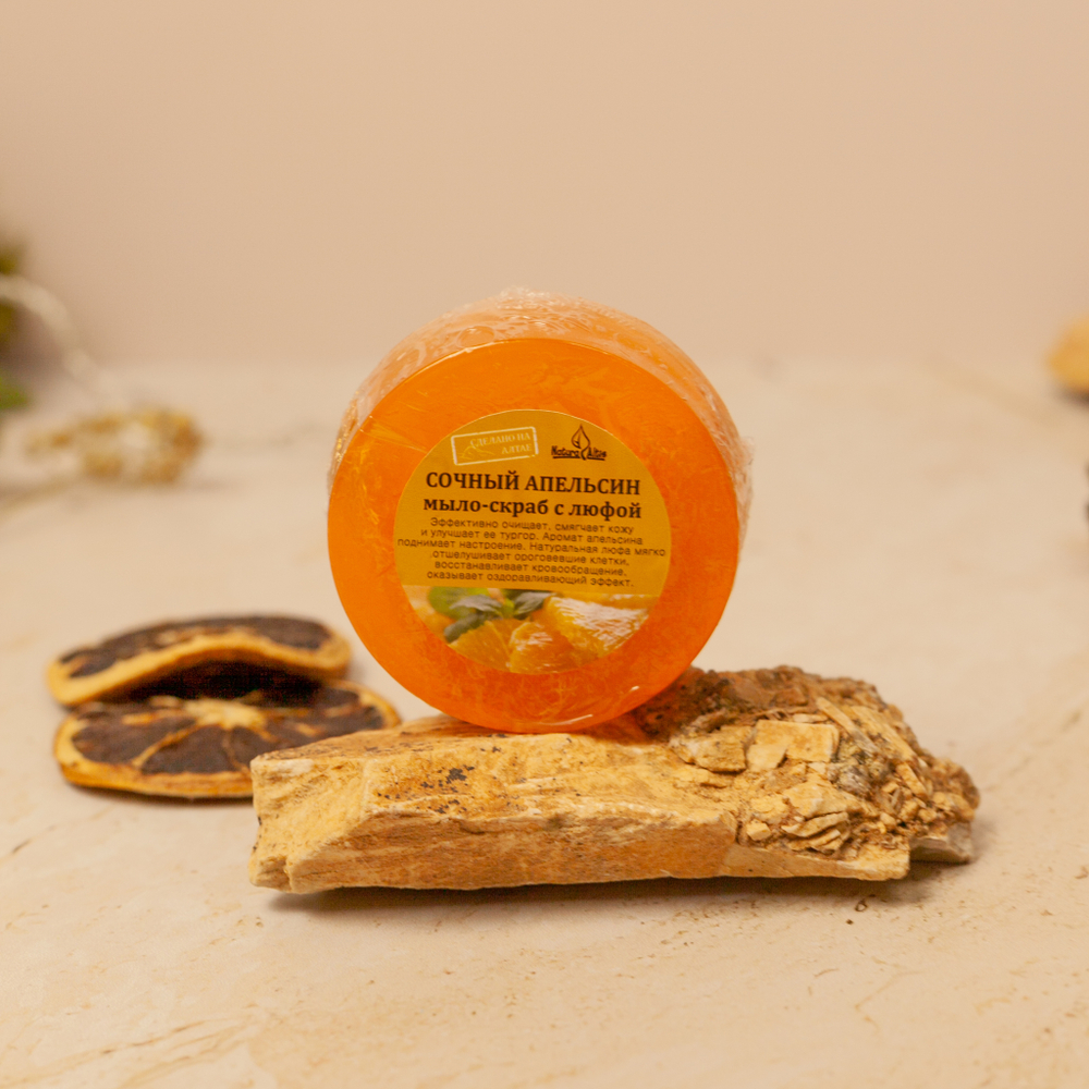 Мыло-скраб с люфой