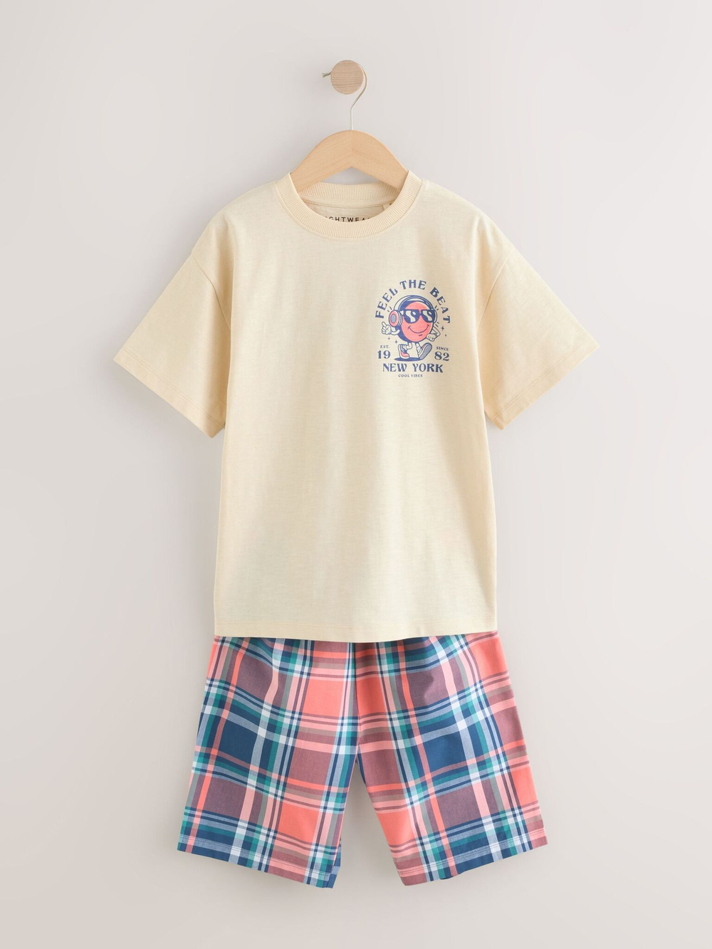 Пижама для мальчика Next AC1-012, 2 шт., Светло-желтый, Голубой