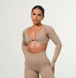 Топ VANQUISH Enhance Twist Bra Latte