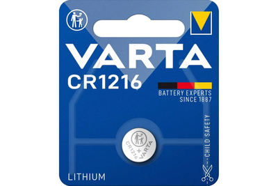 Батарейка Varta Lithium Coin CR1216 , 27 mAh , ( 1 ) шт. в блистере, 06216101401
