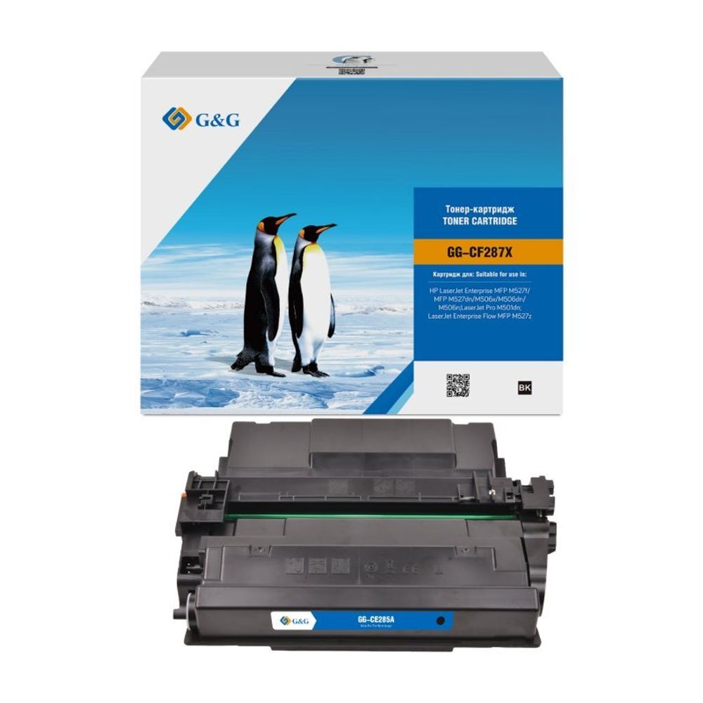 Картридж G&amp;G, аналог HP CF287X (87X) для LaserJet M501/M506/M527 (18k) с чипом