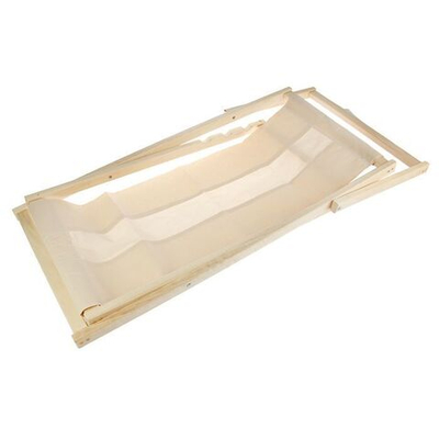 Складной шезлонг из липы с тканью