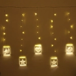 Гирлянда для дома БАХРОМА ш2,0м* в90/70см 36 ламп LED «3D Фантазия»,8 реж., с пультом Д/У, IP-20, Теплый белый (USB)