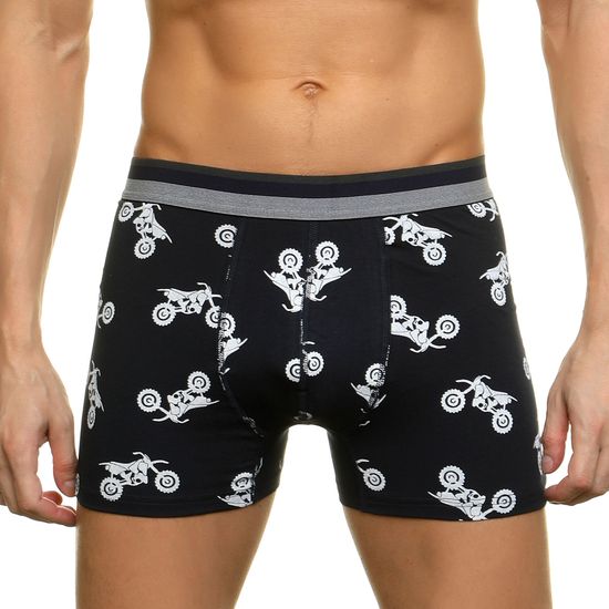 Трусы мужские боксеры темно-синие с принтом DARKZONE DZN2642