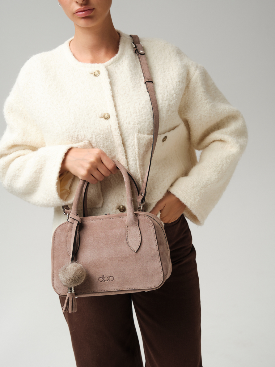 Замшевая сумка Polly DBR 31348 капучино