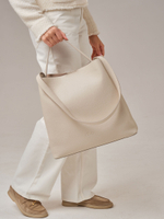 Кожаная сумка шоппер Olga DBR 30948 светлый крем