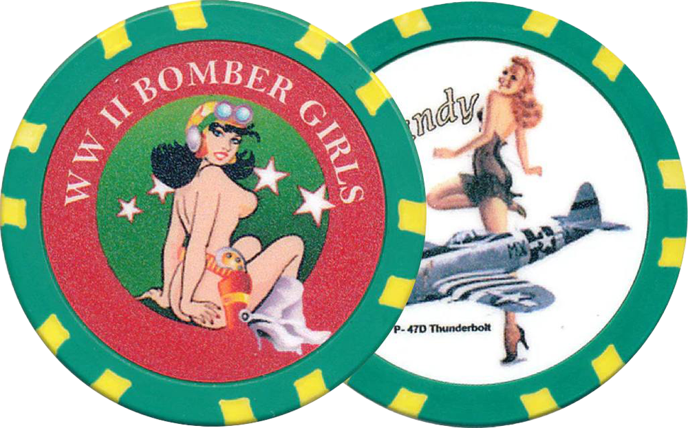 Fantasy WW II Bomber Girls Chip