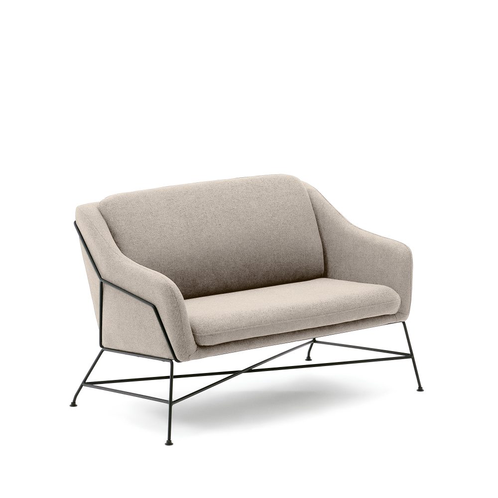 Brida 2-местный диван бежевого цвета на стальных ножках