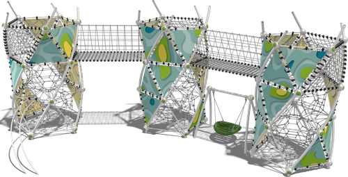 Гибкие элементы для лазания, ДНК-Паруса (паттерн Papercut)