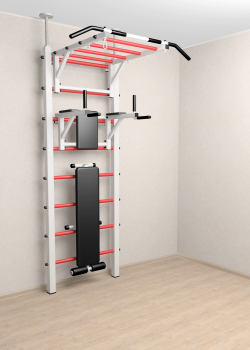 Шведская стенка Sv Sport враспор (Турник рукоход/Брусья/Скамья)