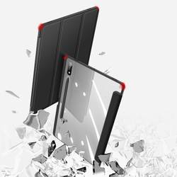 Чехол книжка черного цвета от Dux Ducis для Samsung Tab S10 Plus, S9 Plus и S9 FE Plus, серия Toby Series Case, с функцией пробуждения и сна