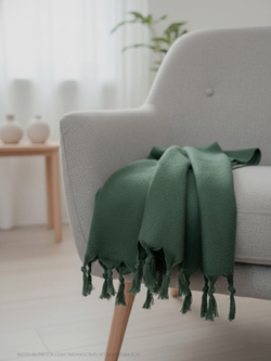 Плед-покрывало из хлопка Sidney, цвет Зеленый