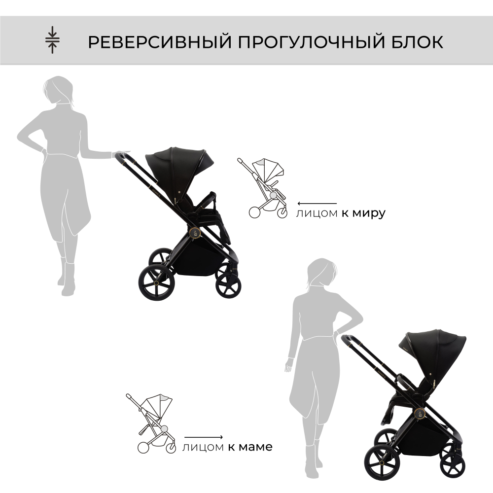 Коляска 2в1 Sweet Baby Elegante GL Black