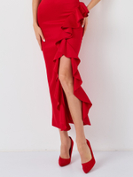 Платье длинное с воланом