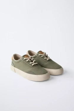 ZARA КРОССОВКИ, ЗЕЛЕНЫЙ ХАКИ