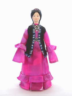 Кукла коллекционная Девушка в казахском праздничном костюме