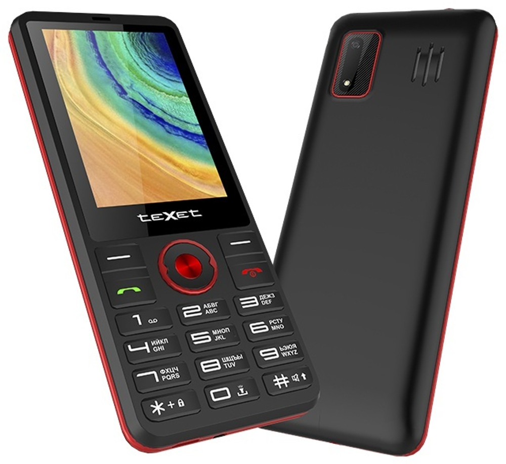 Мобильный телефон teXet TM-321 черный-красный