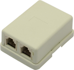 Розетка телефонная RJ-12(6P4C)-2(1)port