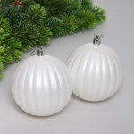 Набор шаров «Волшебные грани « 10 см (в наборе 2 шт), Белый