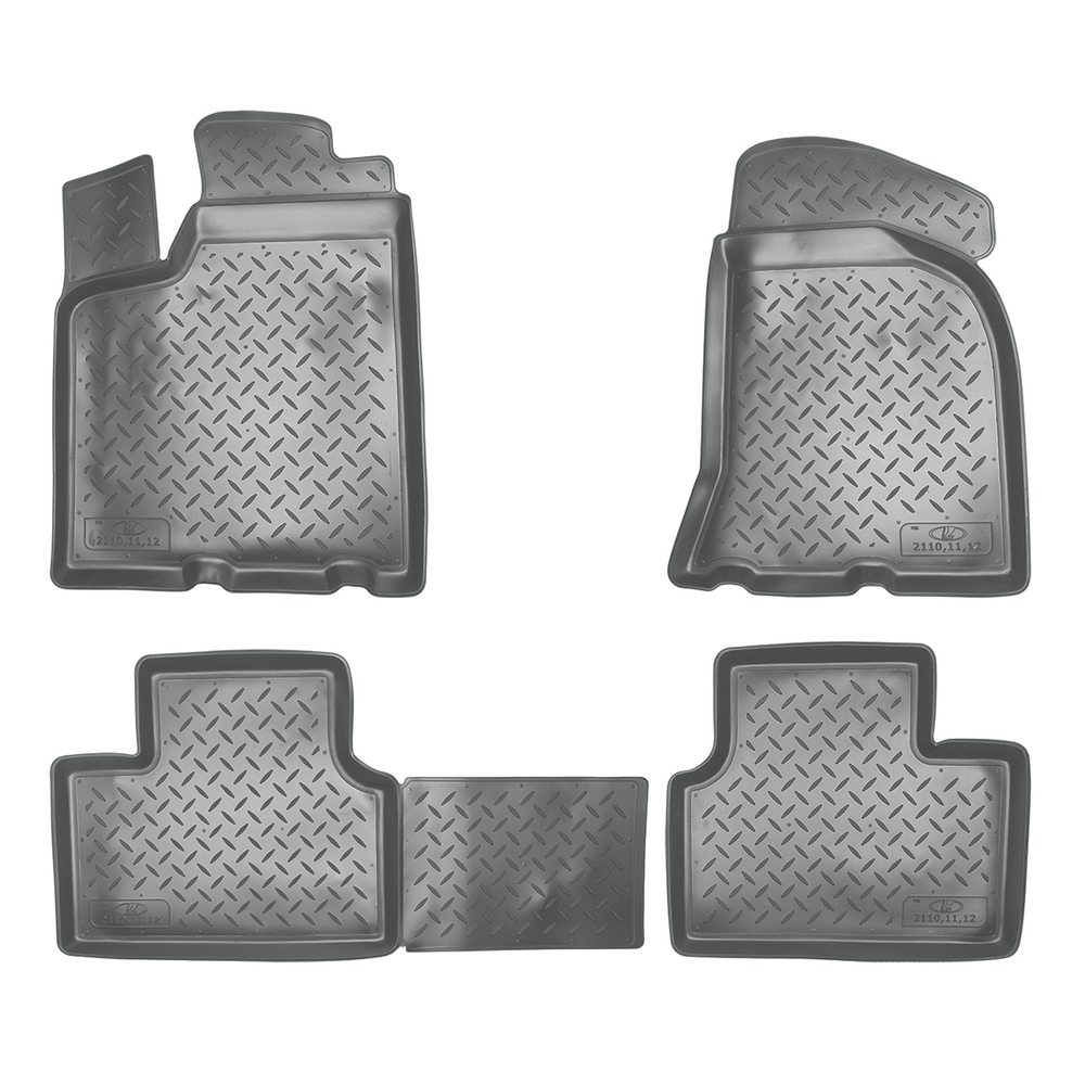 Ковры в салон Norplast/Unidec для VAZ 2110 (-)Полиуретан,Серый, арт.NPL-Po-94-10-G