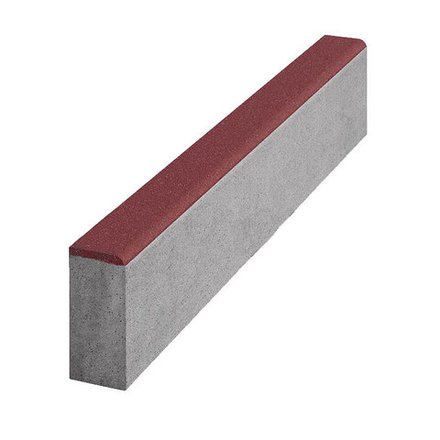 Бордюрный камень Steingot Садовый, цвет тёмно-красный 1000х200х80