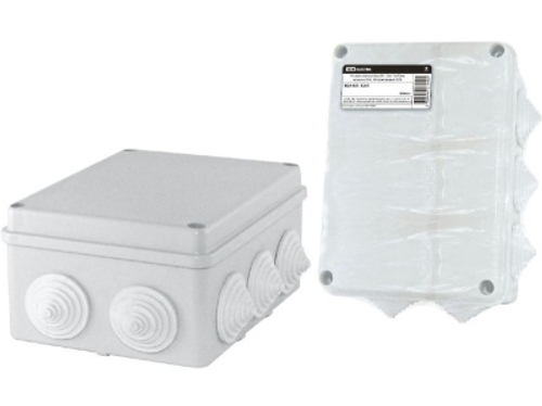 Коробка распаячная ОП 150х110х70мм IP44 крышка, 10 гермовводов TDM