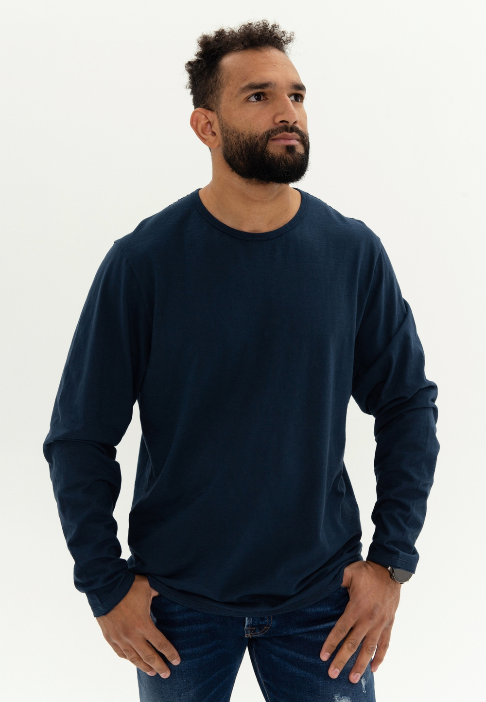 Лонгслив Bowery NYC однотонный Vintage Iris