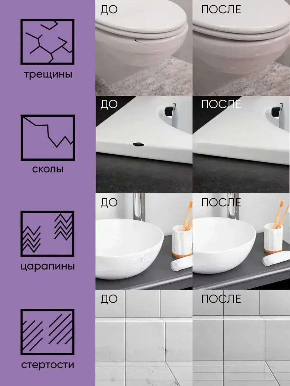 Корректор эмали для ванны