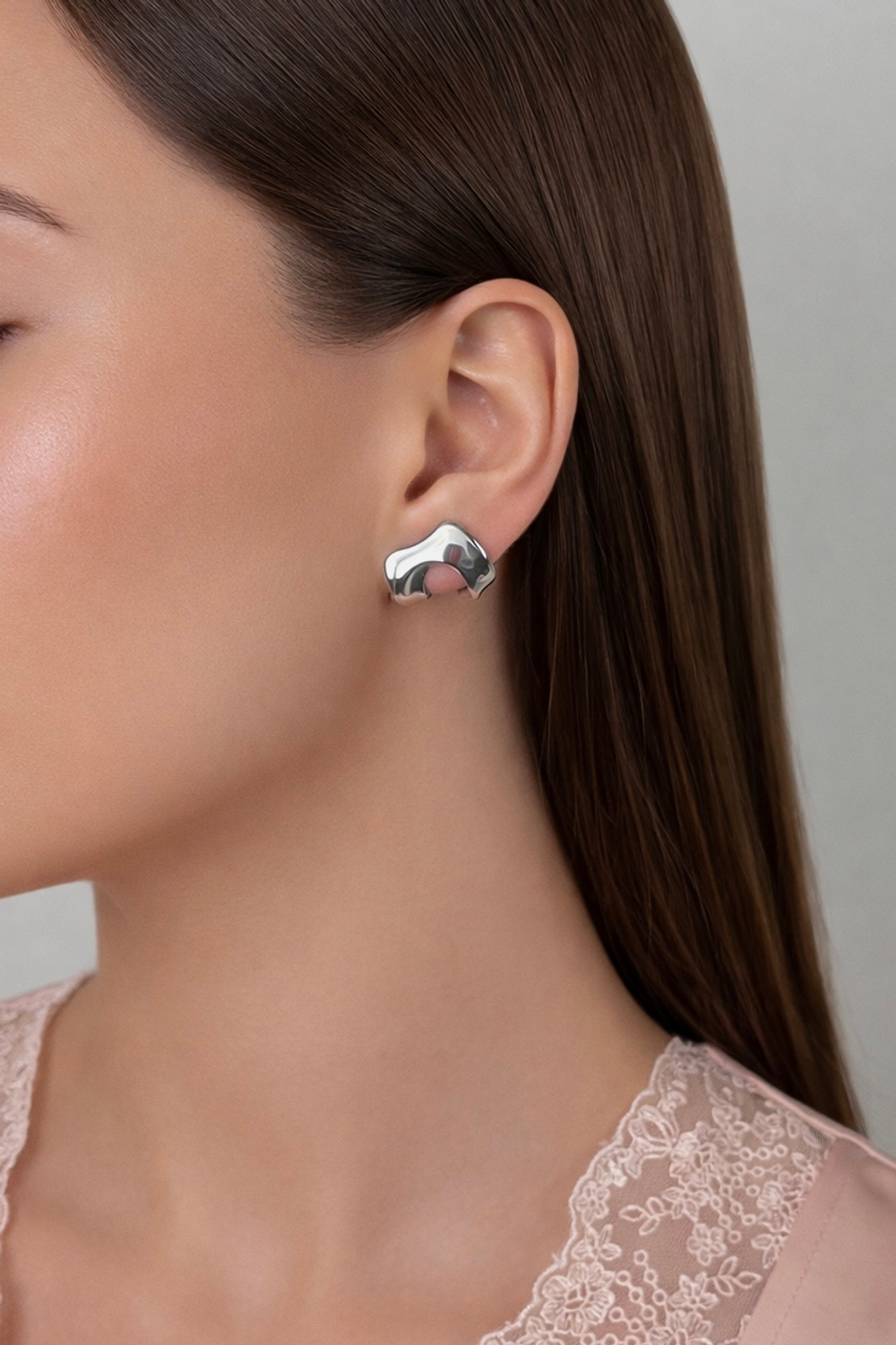 Серьги "Чехлы" в серебре