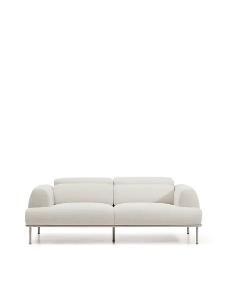 Диван Aurum 3-местный цвета экрю с откидным подголовником 234 см