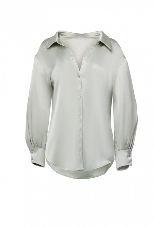 Fall/Winter 2021, Шелковая блуза с глубоким декольте