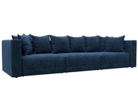 Диван прямой Лига-052 НПБ Лонг, BRUT 11 ВЕЛЮР синий