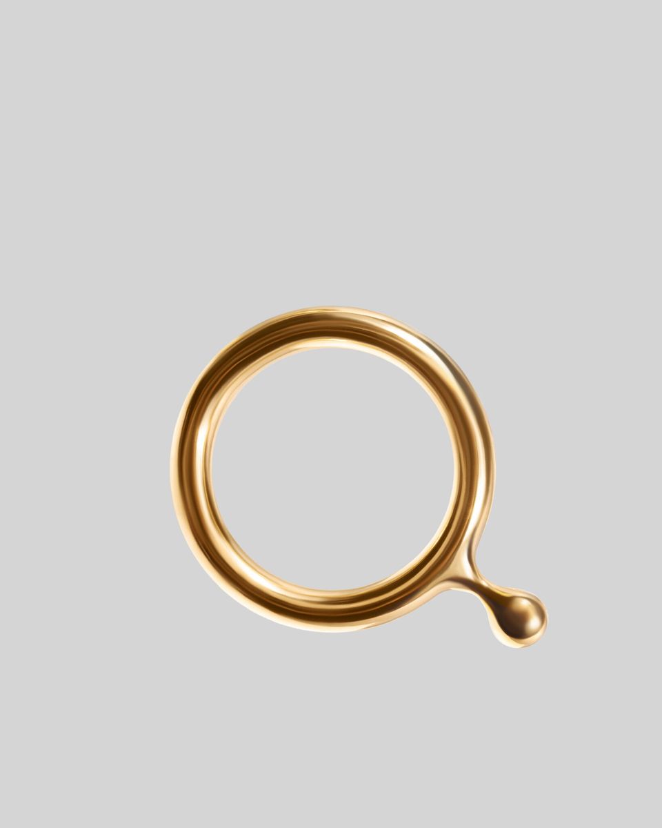 Кольцо Капля Golden