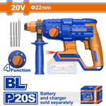 Аккумуляторный бесщеточный перфоратор SDS-Plus WADFOW WLM15220 20 В 2 Дж