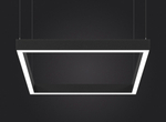Подвесной LED светильник "Квадрат" LP85-FRAME-Q-1200 128Вт 3000К черный 9752Лм 1208х1208х80мм DIOLUM