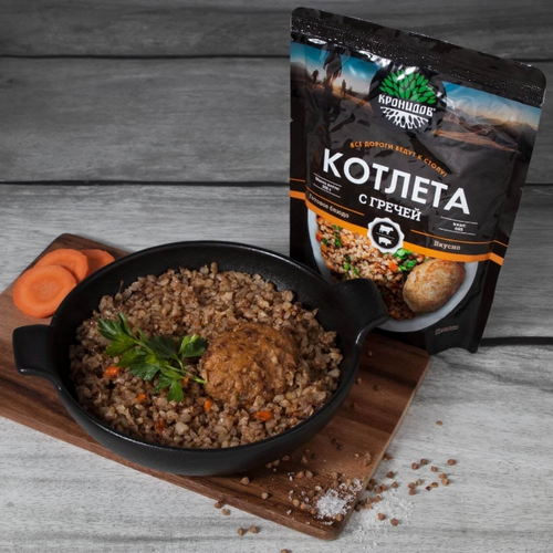 Каша гречневая с котлетой Кронидов